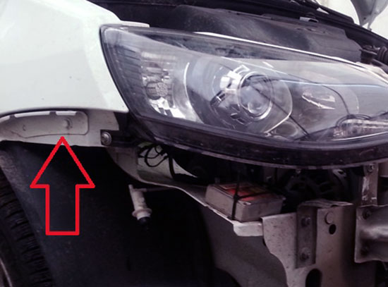 Как демонтировать переднее крыло Lada Granta