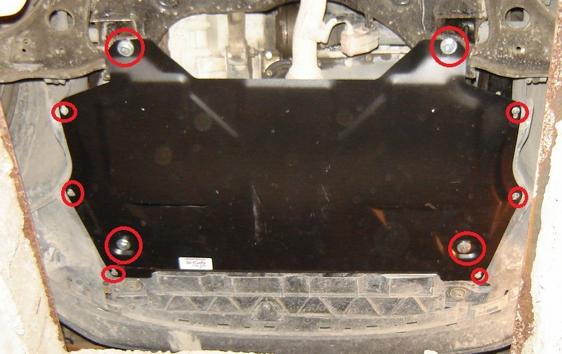 Установка защиты картера двигателя Фольксваген Поло