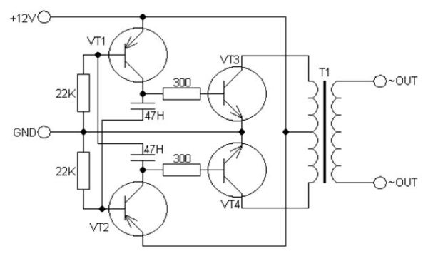 Автомобильный инвертор 12-220v: как сделать преобразователь напряжения своими руками по схеме