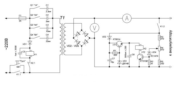 Инструкция и схема простого зарядного устройства для автомобильного аккумулятора своими руками