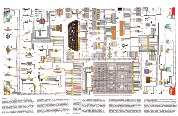 Электросхема ВАЗ 2110 инжектор и карбюратор 8 и 16 клапанов: замена электрооборудования и проводки