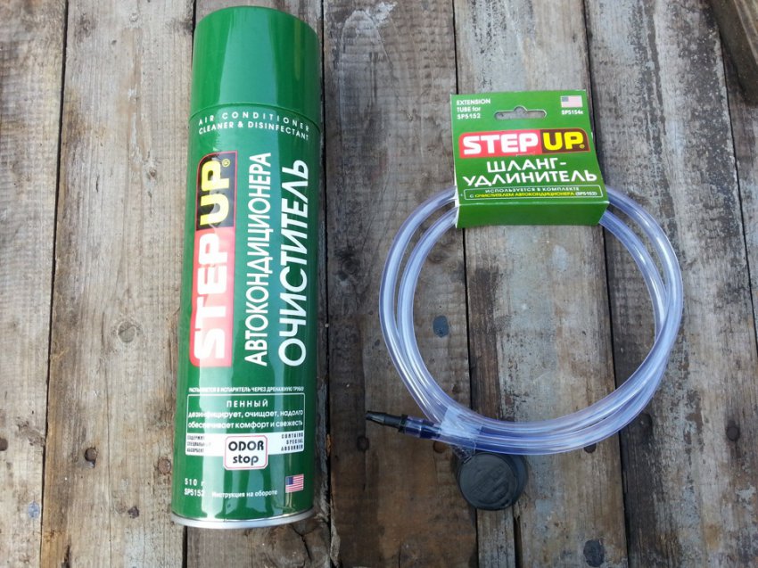 Описание пенного очистителя кондиционера автомобиля Step Up (SP5152), Liqui Moly и Plak